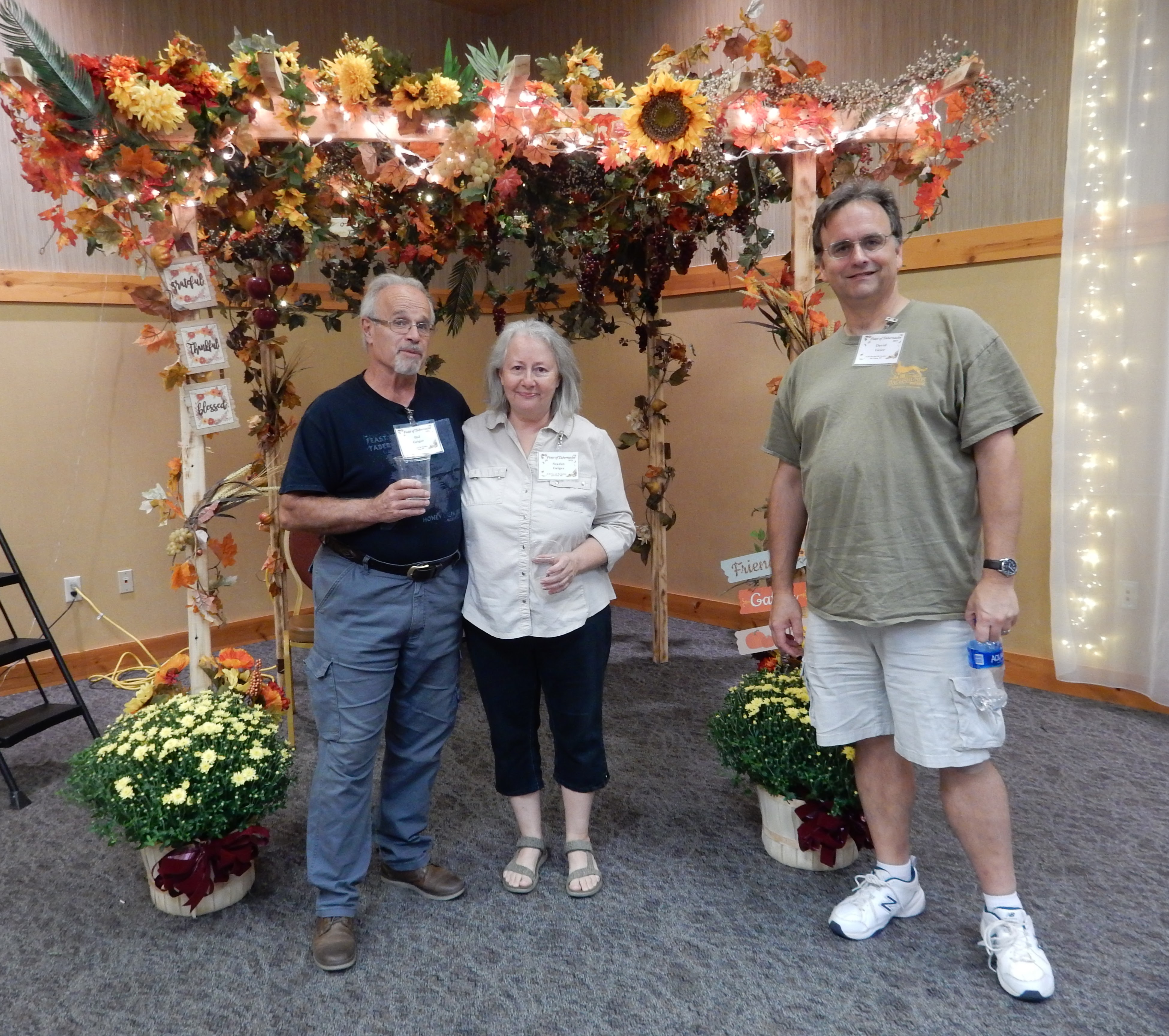 in front of the sukkah